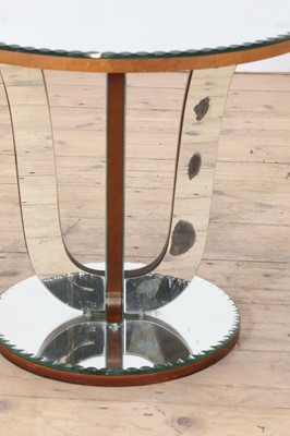 Lot 178 - An Art Deco mirror glass occasional table