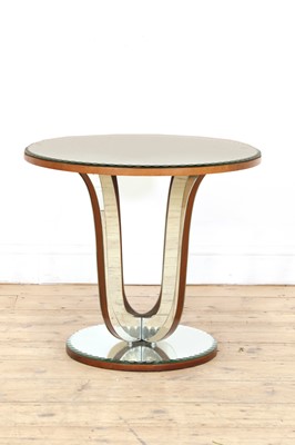 Lot 178 - An Art Deco mirror glass occasional table