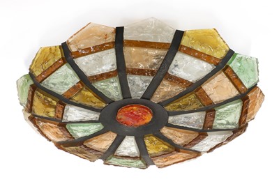 Lot 429 - A Longobard coloured glass ceiling light