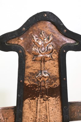 Lot 50 - An Arts and Crafts copper and wrought iron umbrella stand