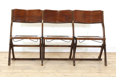 Lot 198 - A set of three mahogany and beech folding 'Drifter' chairs
