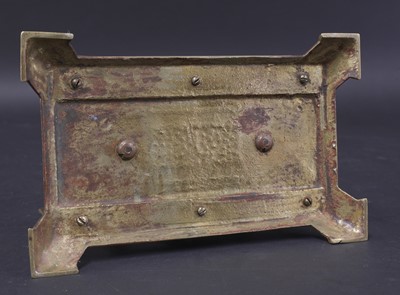 Lot 84 - An Arts and Crafts cast metal letter rack