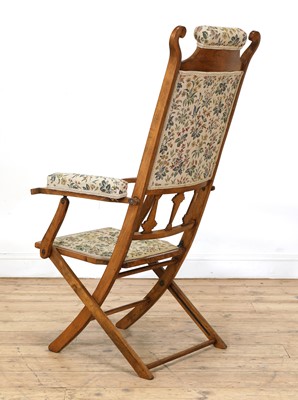 Lot 51 - An Arts and Crafts folding upholstered chair