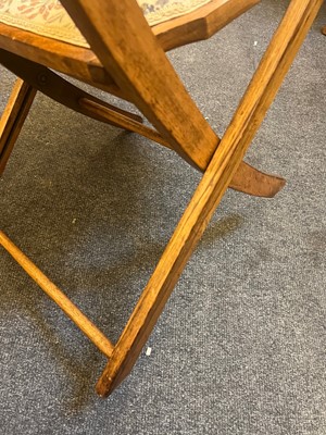 Lot 51 - An Arts and Crafts folding upholstered chair