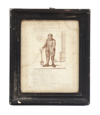 Lot 76 - A memorial etching of 'Old Scarlett'