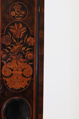 Lot 455 - A William and Mary oyster-veneered olive wood, walnut and marquetry longcase clock