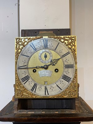 Lot 455 - A William and Mary oyster-veneered olive wood, walnut and marquetry longcase clock