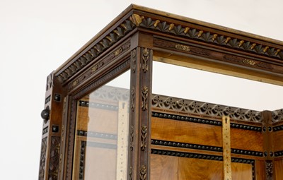 Lot 5 - An Aesthetic Movement walnut vitrine