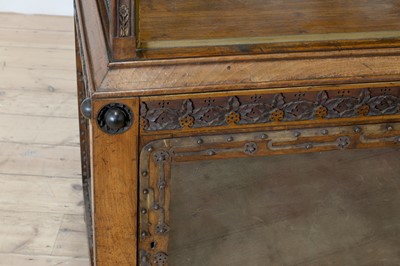Lot 5 - An Aesthetic Movement walnut vitrine