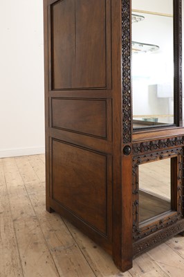 Lot 5 - An Aesthetic Movement walnut vitrine
