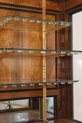 Lot 5 - An Aesthetic Movement walnut vitrine