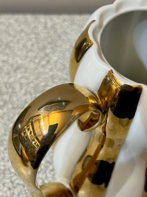 Lot 135 - An Austrian Augarten 'Melon' mocha set