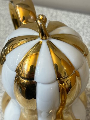 Lot 135 - An Austrian Augarten 'Melon' mocha set