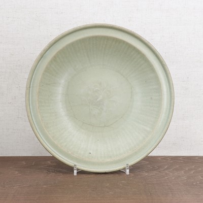 Lot 62 - A Chinese celadon-glazed dish