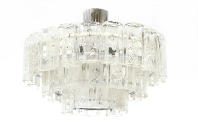 Lot 438 - A Doria glass three-tier ceiling light