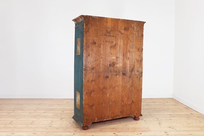 Lot 55 - A painted pine marriage cabinet