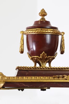 Lot 51 - A rouge griotte marble and ormolu desk stand