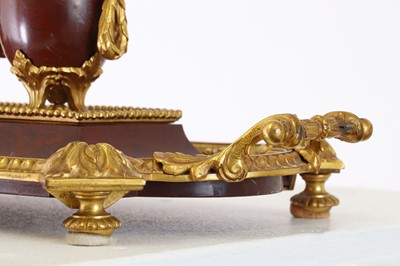 Lot 51 - A rouge griotte marble and ormolu desk stand