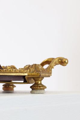 Lot 51 - A rouge griotte marble and ormolu desk stand