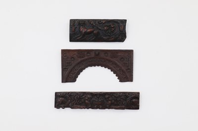 Lot 71 - Three carved oak panels