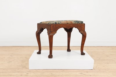 Lot 42 - A George I walnut stool