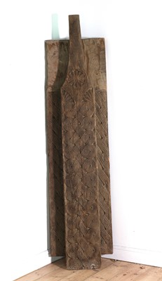 Lot 290 - A carved cedarwood house post