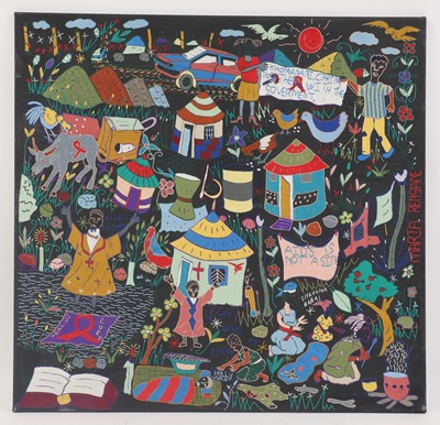 Lot 475 - Mapula embroidery project