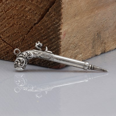 Lot 569 - A Victorian silver novelty propelling pencil