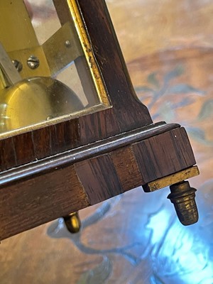 Lot 107 - A small George IV rosewood library clock by Vulliamy of London