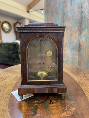 Lot 107 - A small George IV rosewood library clock by Vulliamy of London