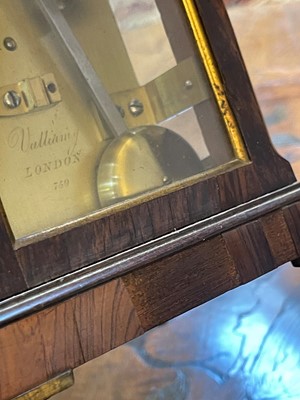 Lot 107 - A small George IV rosewood library clock by Vulliamy of London