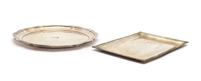 Lot 24 - A French silver tray