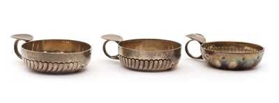 Lot 3 - A set of three French silver taste de vins