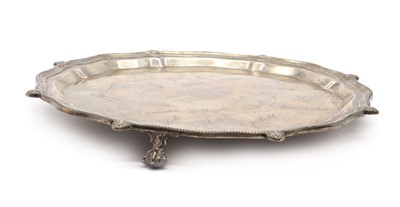 Lot 7 - A silver presentation salver