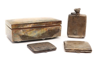 Lot 28 - Large silver cigarette box