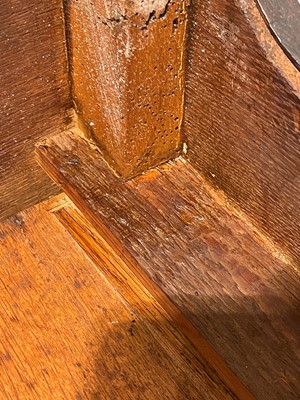 Lot 351 - A yew wood and walnut cabinet on stand