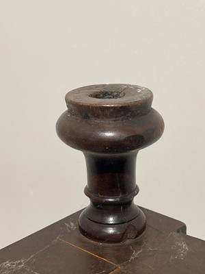 Lot 351 - A yew wood and walnut cabinet on stand