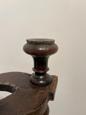 Lot 351 - A yew wood and walnut cabinet on stand
