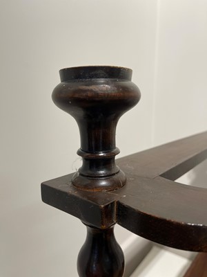 Lot 351 - A yew wood and walnut cabinet on stand