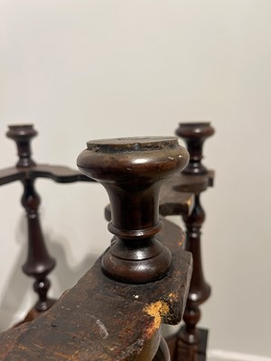 Lot 351 - A yew wood and walnut cabinet on stand