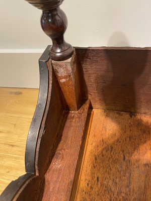 Lot 351 - A yew wood and walnut cabinet on stand