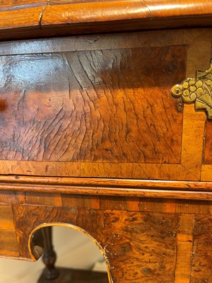 Lot 351 - A yew wood and walnut cabinet on stand