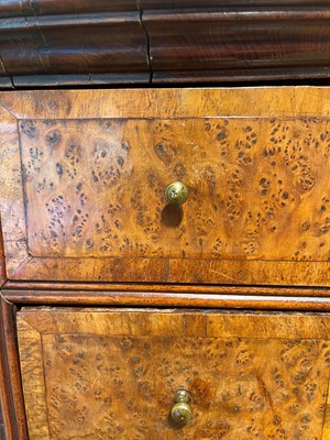 Lot 351 - A yew wood and walnut cabinet on stand