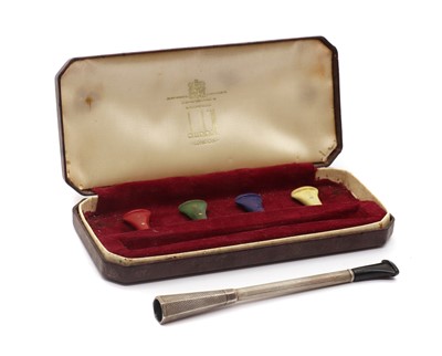 Lot 37 - A silver cigarette holder
