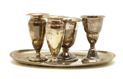 Lot 40 - A pair of silver spill vases