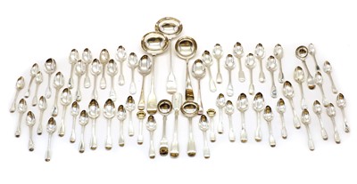 Lot 55 - A large collection of silver spoons
