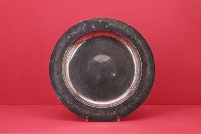 Lot 231 - A large silver Armada dish