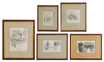 Lot 70 - PHIL MAY: Six Original Artworks, 1891-93