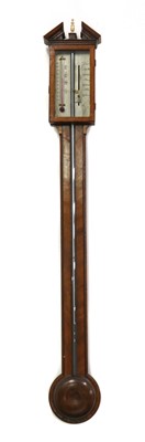 Lot 512 - A George III mahogany stick barometer