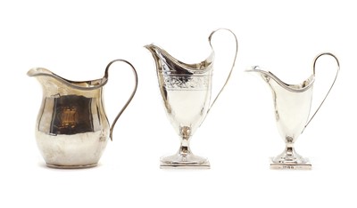 Lot 25 - A George III silver cream jug
